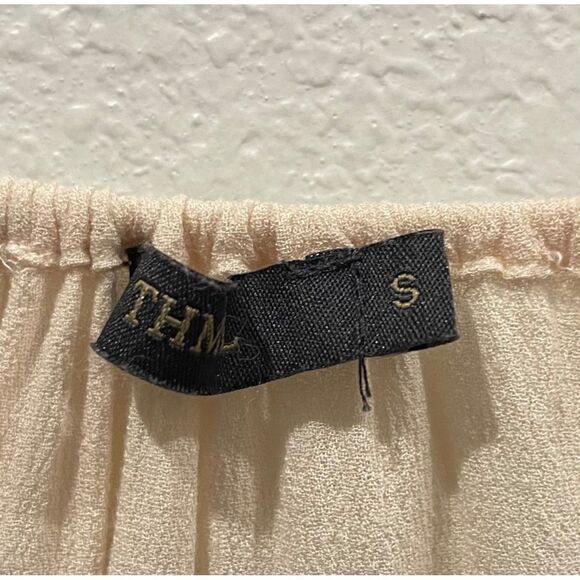 THML Cream Embroidered Multicolor Tassel Halter Blouse - Picture 2 of 3